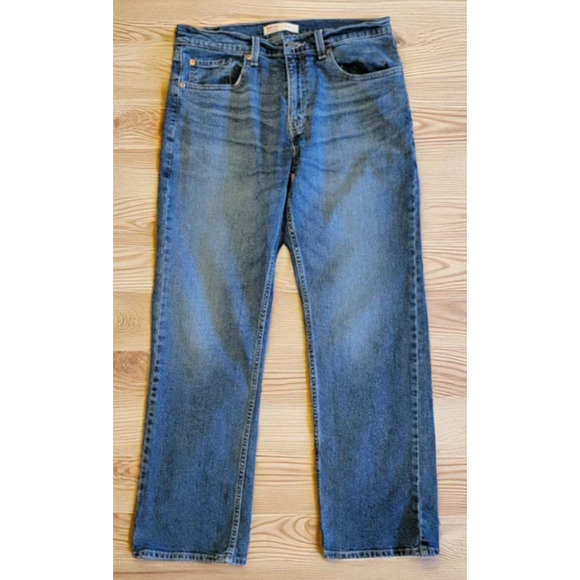 Mens Signature Levi's Relaxed Jeans 32 x 30 Blue Denim Pants Stretch - Picture 1 of 12